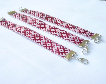 Bracelet with Latvian folkloric design / "Krupitis" and "Saule"/ "Tod" and "Sun" design / Latvian jewelery / gift
