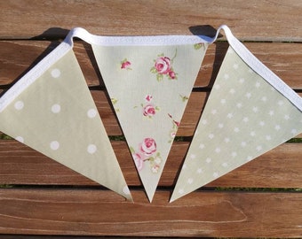 Handmade Outdoor Waterproof Bunting Oilcloth Dark Beautiful Birds Dunelm Mill White Single or Double Sided