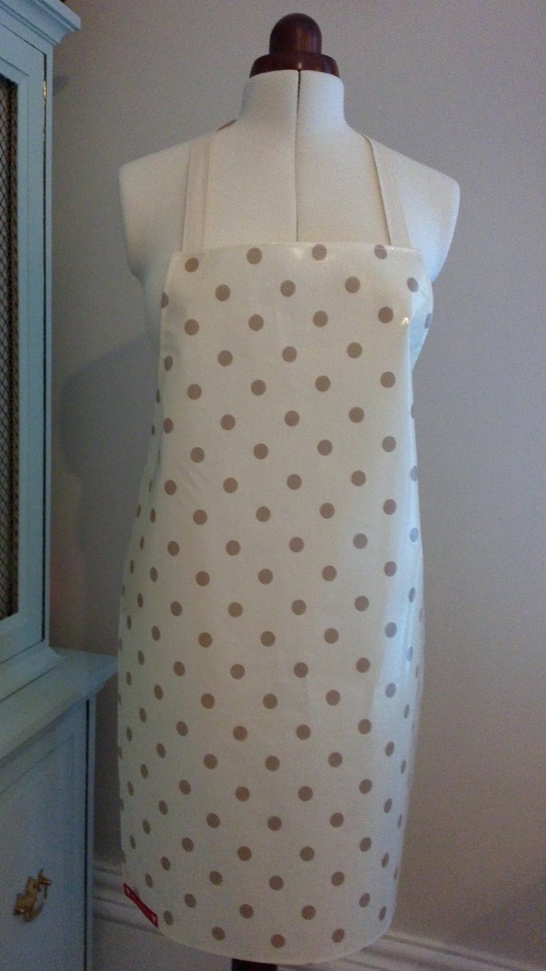 Baking Gift Cookery PVC Apron Kitchen Gift Oilcloth Aprons Traditional Aprons Adult Spotty Aprons Retro Aprons Wipe Clean Aprons