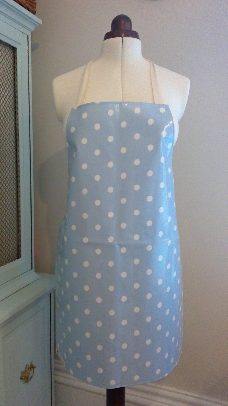 Baking Gift Cookery PVC Apron Kitchen Gift Oilcloth Aprons Traditional Aprons Adult Spotty Aprons Retro Aprons Wipe Clean Aprons