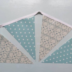 TEAL & MUSTARD Oilcloth Bunting, RetroBunting, Outdoor Bunting, Garden Bunting, Wipe Clean Bunting, Handmade Bunting, 2.5 metre, PVC Bunting Teal