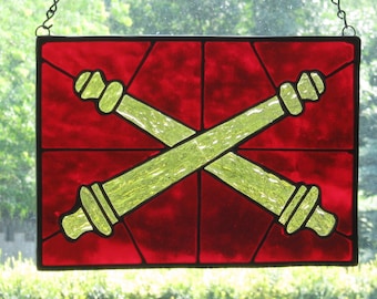 Stained Glass Branch Insignia of the Field Artillery