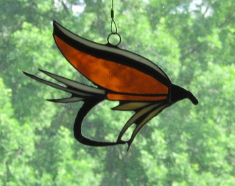 Stained Glass Classic Wet Fly Fishing Suncatcher / Ornament