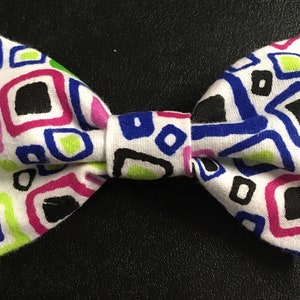 Small Dog Bow Tie, Cat Bow Tie - Geometric(narrow)