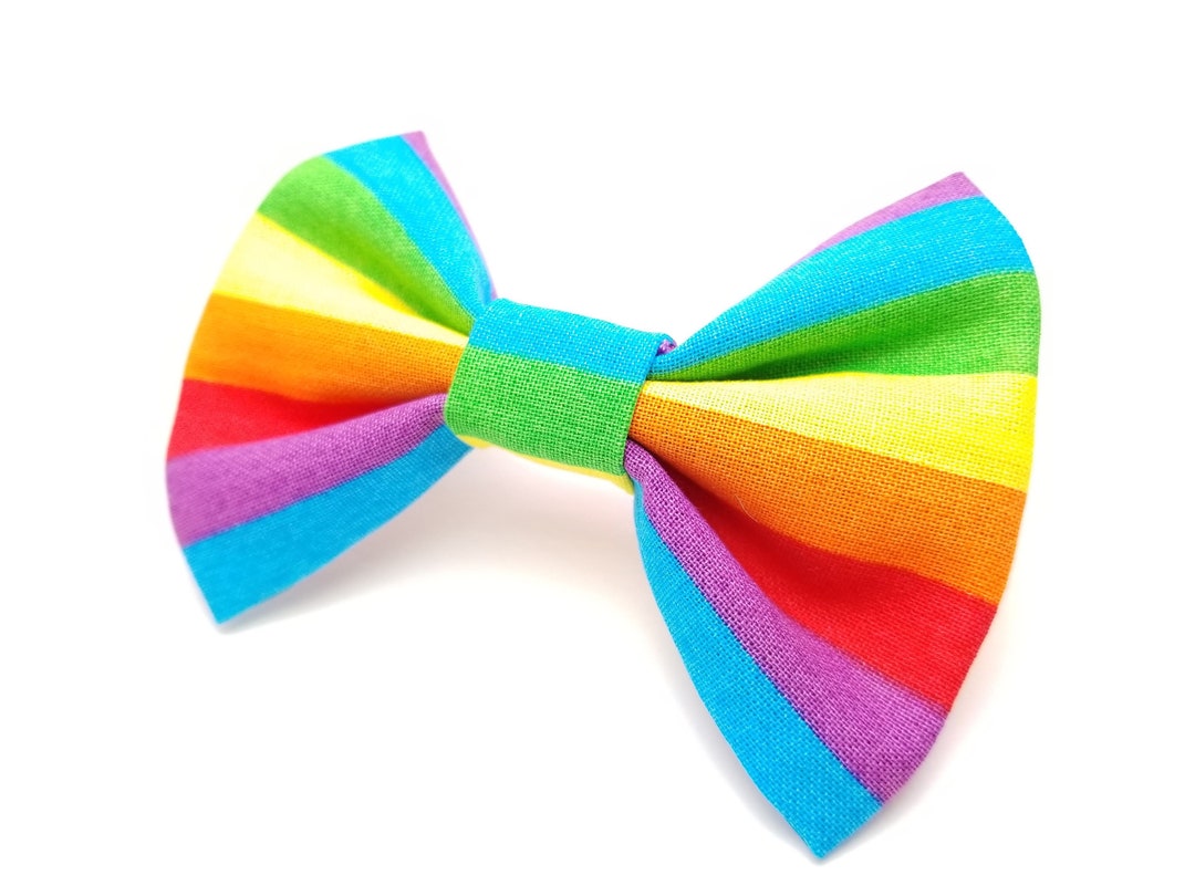 Small Dog Bow Tie Rainbow Etsy