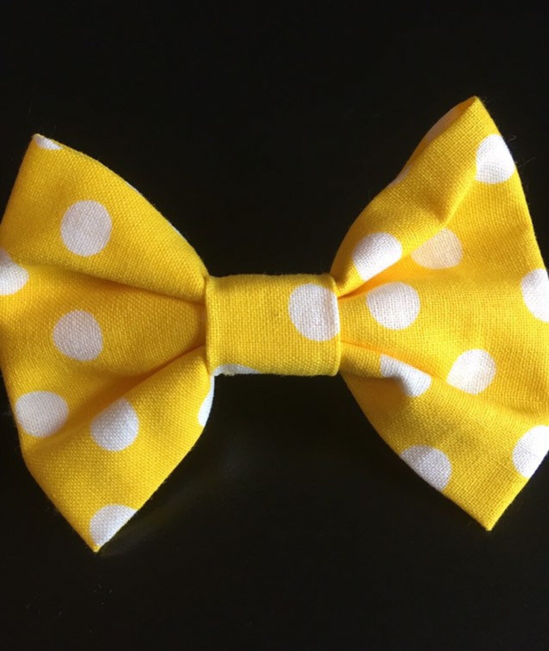 Small Dog Bow Tie Yellow Polka Dot Etsy