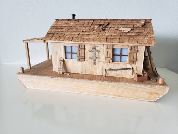 en miniatura madera y cazador de casas Etsy España