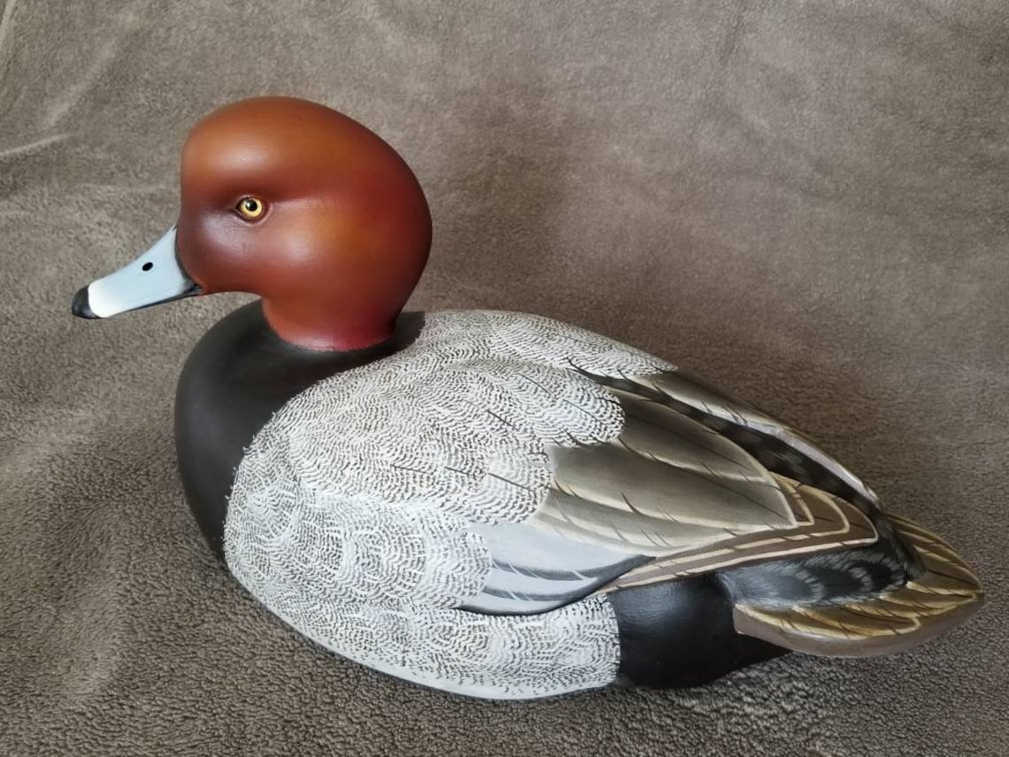 Redhead Duck Decoy Full Size Decorative Gunner Etsy