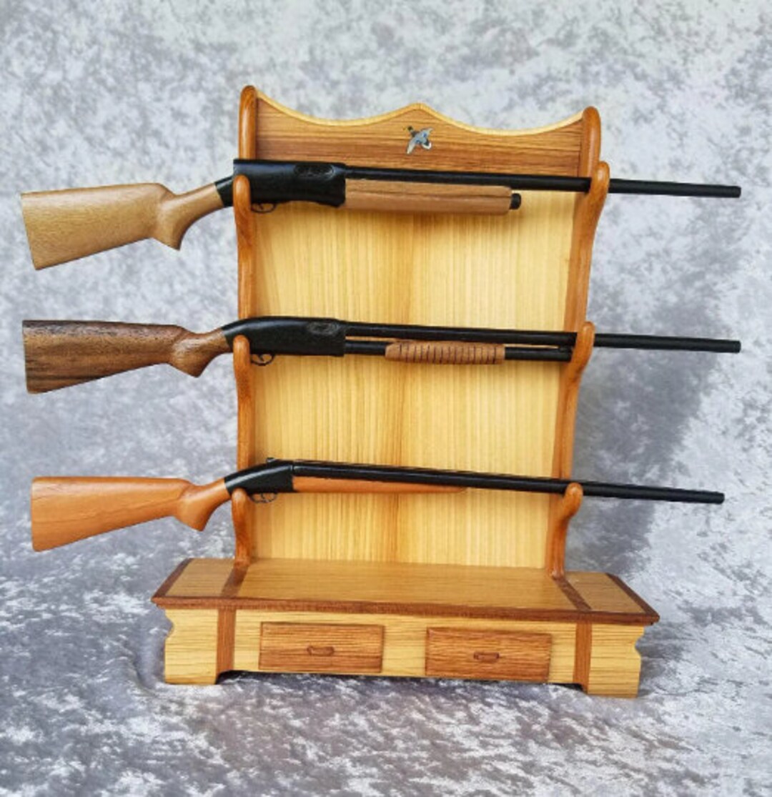 Cypress Shotgun Rack Displaying Single and Double Barrel and Pump ...