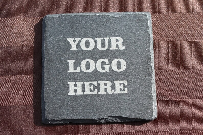 Laser Etched Custom Slate Coasters Etsy