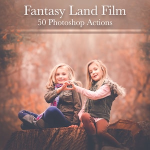 50 Fine Art Photoshop Actions, Fantasy Land Film Collection for Editing Photos in Photoshop,