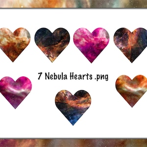 Nebula heart clipart, Galaxy heart clipart, png transparent, Graphic illustration, Instant download