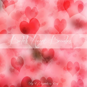 Photoshop Heart Brushes, Bokeh Brushes, Heart Brush, Photoshop Brush, Valentine Heart,
