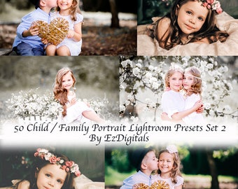 50 Lightroom Presets für Kinder- und Familienfotografen, Portrait Presets, Outdoor Presets, Studio Presets, Fotografie Presets,