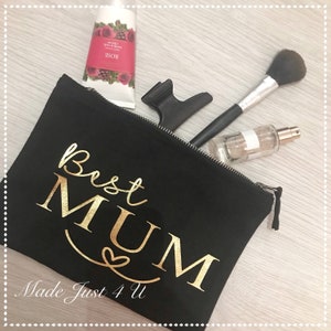 Personalised make up bag, Best Mum gift, Mum Gift, accessory bag, make up bag, ladies Christmas gift, Mothers Day Gift image 1