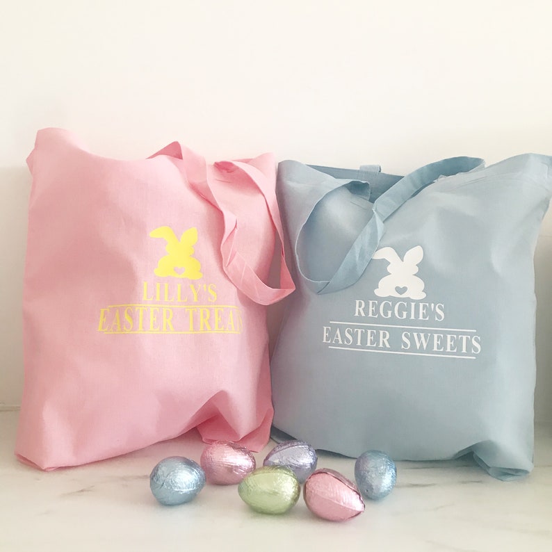 Personalised Easter Treat Bag Easter Egg Hunt Bag Easter Etsy