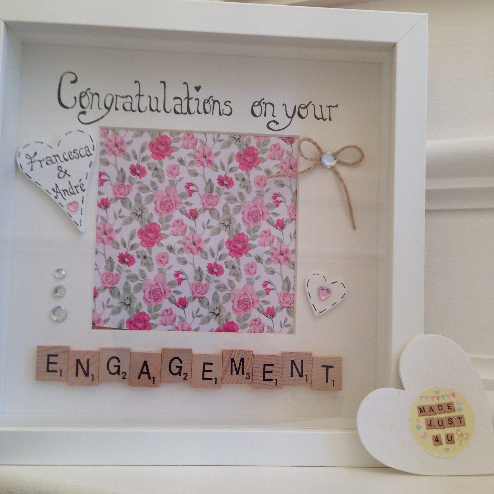 Personalised Happy Engagement Frame Engagement Picture Frame Etsy UK