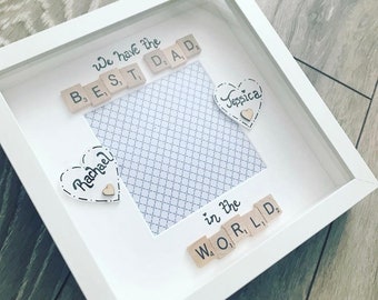 Personalised Daddy Frame, Scrabble Art Frame, Frame For Daddy, Daddy Gift, Gift For Daddy, New Dad, Birthday Gift For Daddy,Fathers Day Gift