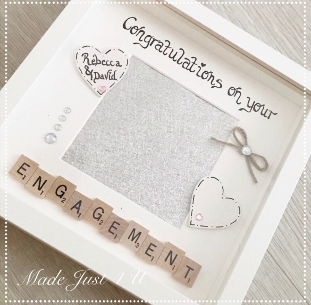 Personalised Happy Engagement Frame, Engagement Picture Frame