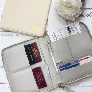 Travel document wallet, Passport holder, Travel case organiser, Personalised Travel case organiser