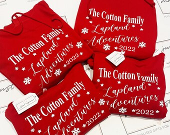 Personalised Childrens and Adults Lapland Adventure Sweatshirt,Various Colour Options, Lapland Sweater, Lapland Shirt, Lapland Hoodie,Unisex