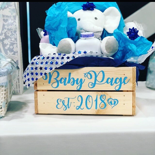 New Baby Personalised Wooden Crate Baby Shower Gift Baby Etsy