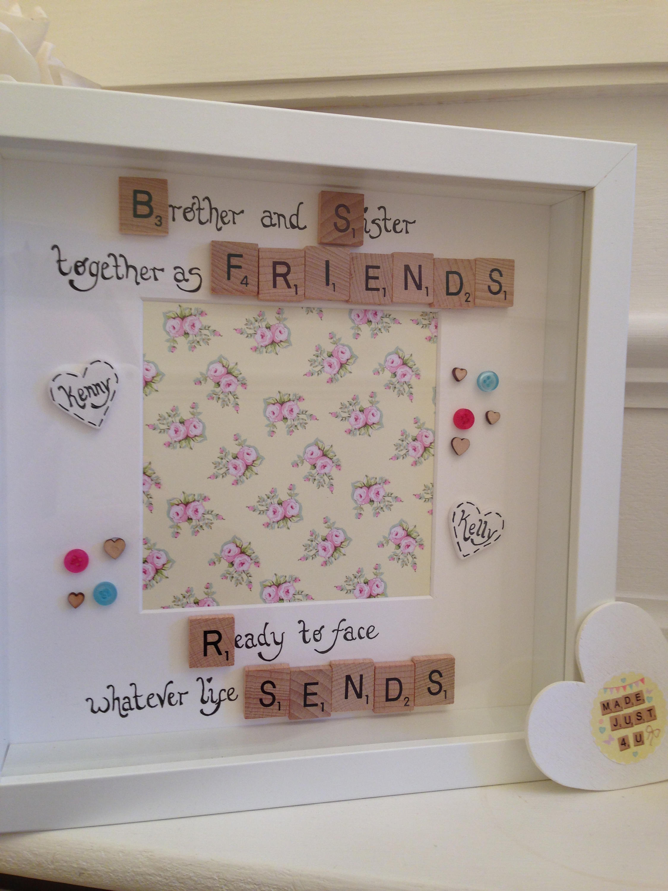 Frere Et Soeur Ensemble Comme Amis Soeur Photo Frame Frame Etsy France