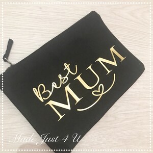 Personalised make up bag, Best Mum gift, Mum Gift, accessory bag, make up bag, ladies Christmas gift, Mothers Day Gift image 2