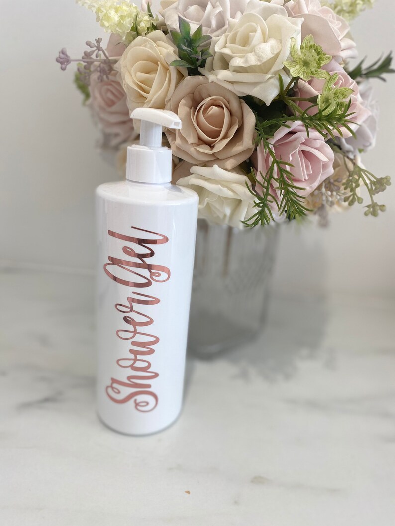 Refillable Reusable Pump Dispenser Bottles For Bathroom White Etsy