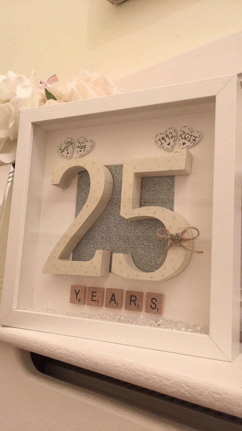 Personalised 25th Wedding Anniversary Frame Wedding Etsy