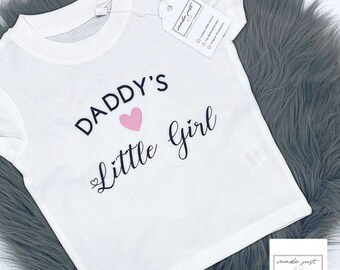 Daddy's Little Girl Tshirt, Daddy Tshirt, Childrens Tees, Daddy Gift, Tshirts For Kids, Baby Shower Gift, Baby Boy, Baby Girl, Baby Bodysuit