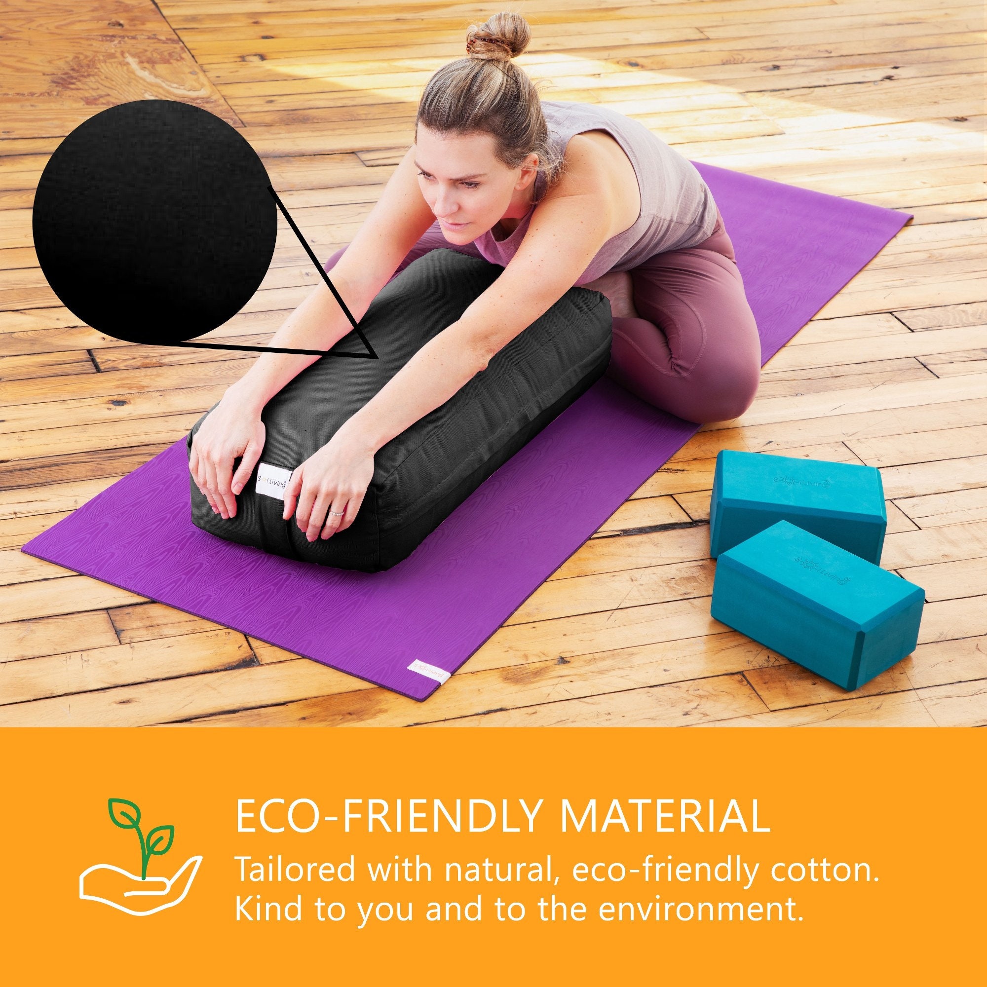 Natural Cotton Rectangular Yoga Bolster Yoga Cushion for Full Etsy