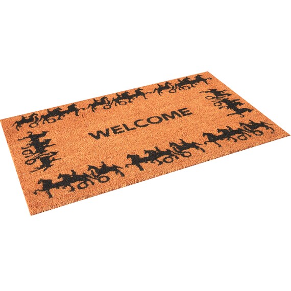 Welcome Coir Doormat 18 X 30 Free Shipping Horse Etsy