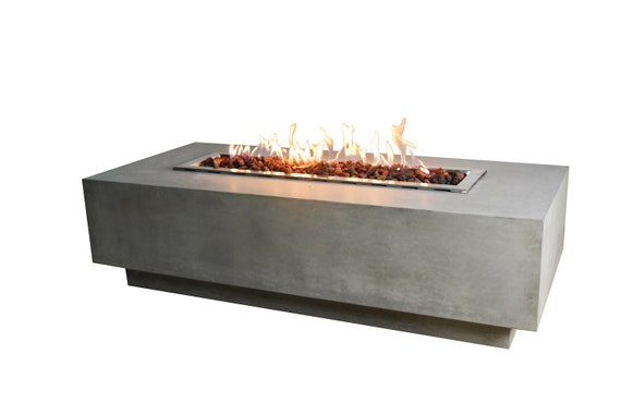 Granville Outdoor Fire Pit 60 Inches Patio Heater Concrete Etsy