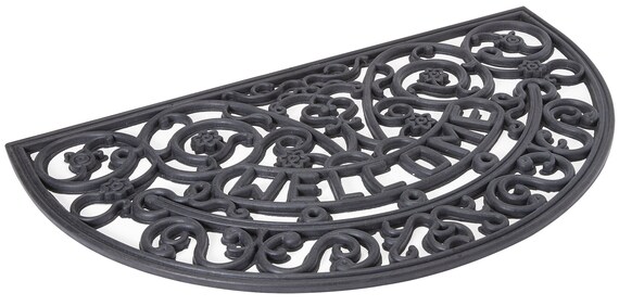 Wrought Iron Outdoor Decor Half Round Rubber Doormat Collection Heavy Duty Non Slip Mat Indoor Outdoor Entrance Door Mat Free Shipping