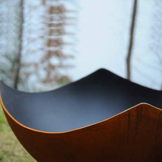 Manta Ray Outdoor Fire Pit Bowl Patio Fireplace Natural Gas Etsy