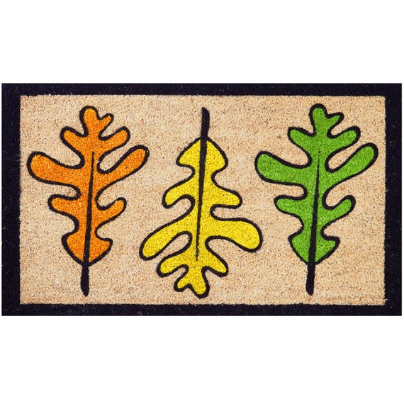 Les Trois Feuilles Coir Doormat Free Shipping Non Slip Etsy