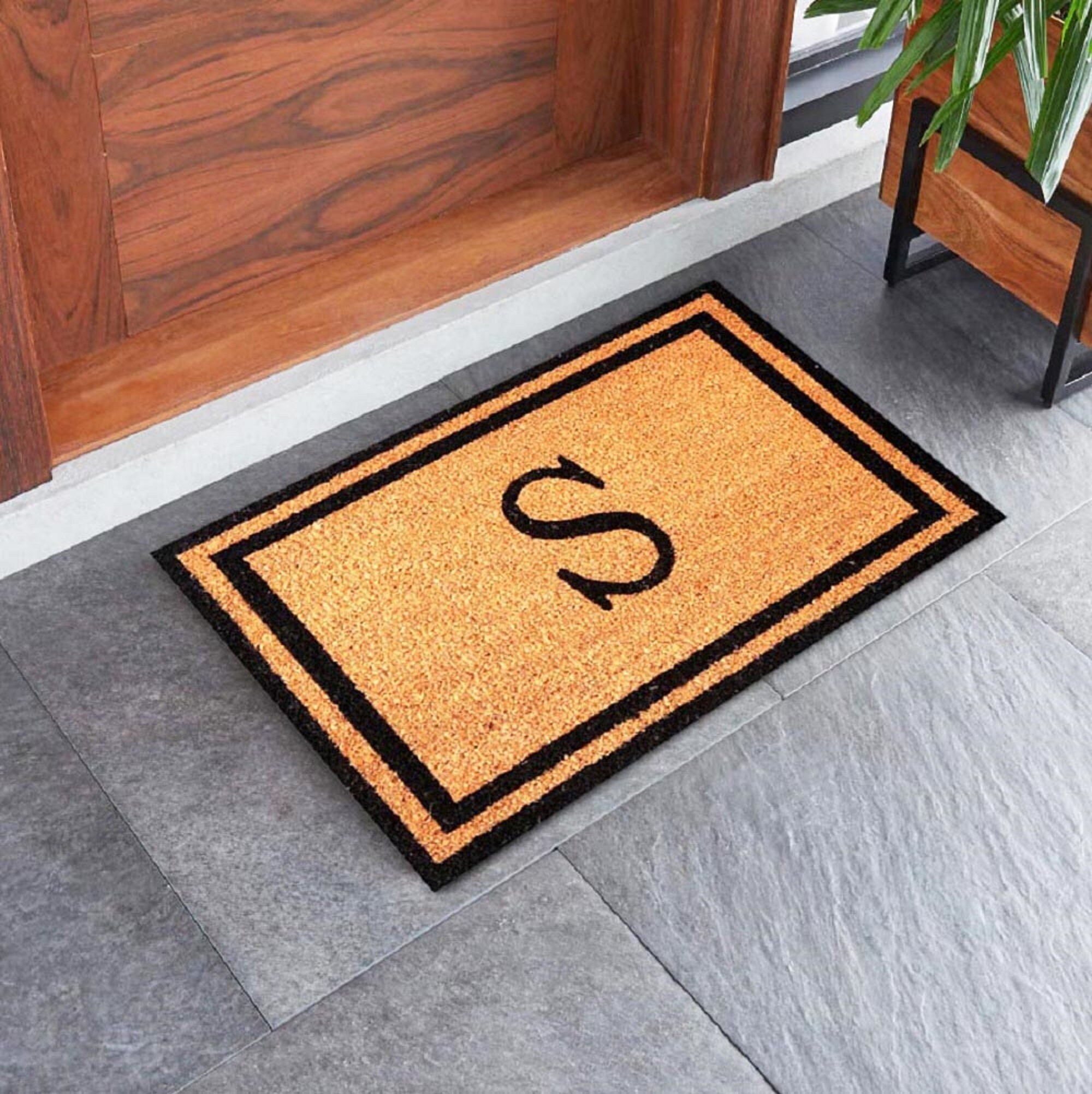 Personalized Monogram Door Mat Coco Collection Nonslip Etsy