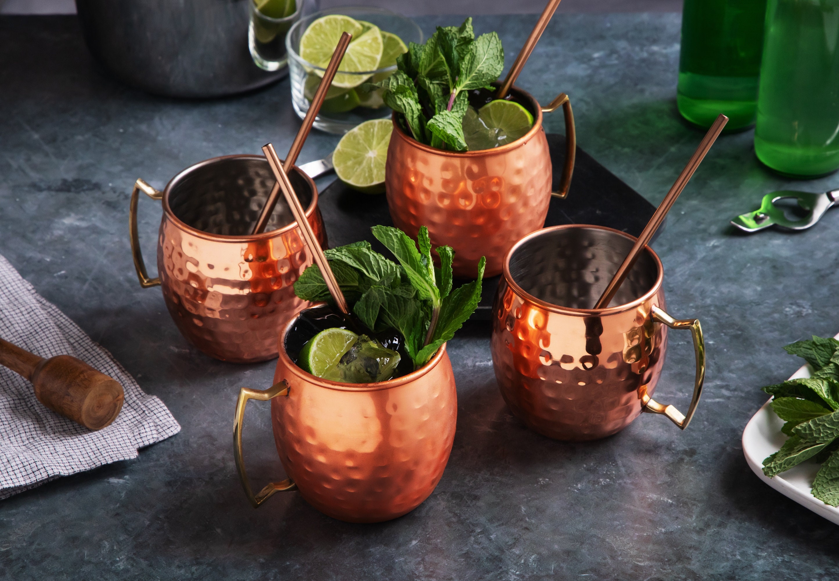 Moscow Mule Mugs Copper Mugs Bar Accessories for Drinks Home Etsy