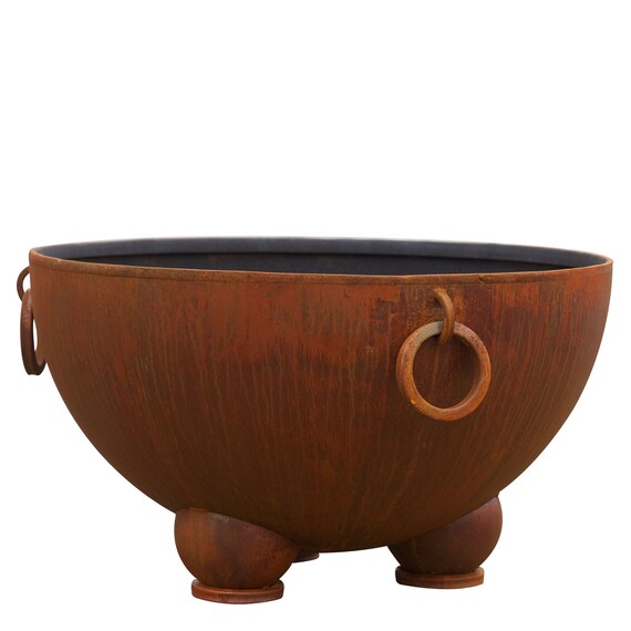 Nepal Outdoor Fire Pit Bowl Patio Fireplace Natural Gas Liquid Etsy