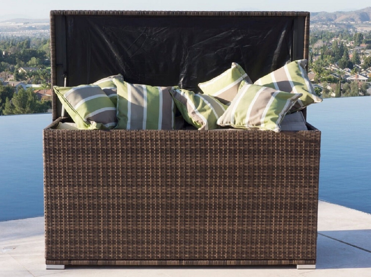 Anita Outdoor Patio Storage Box Garden Bench Cushion Steel Pe Etsy