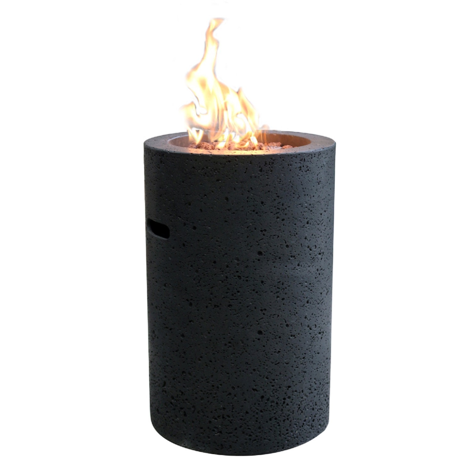 Lava Tube Outdoor Fire Pit Propane Table 18 Inches Round Etsy