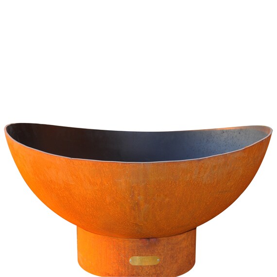 Scallop Outdoor Fire Pit Bowl Patio Fireplace Natural Gas Etsy