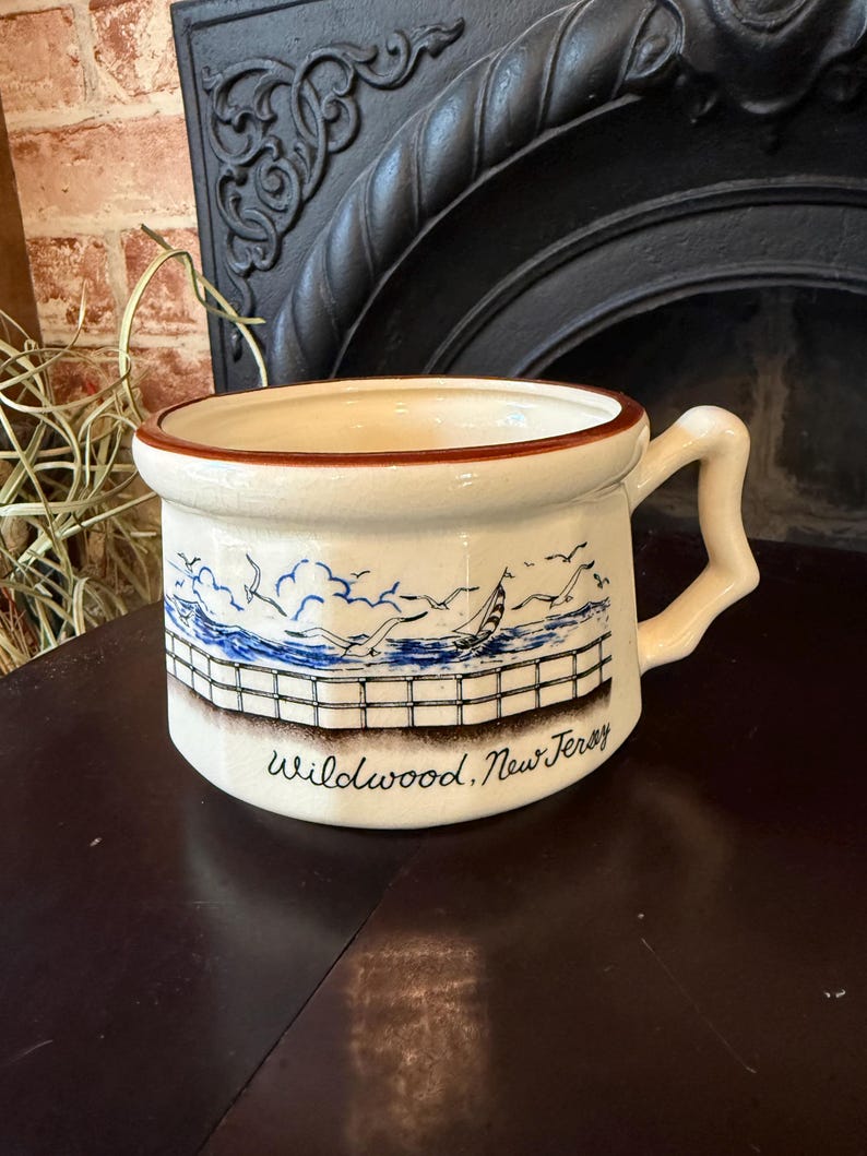 Vtg Soup Coffee Mug Otagiri Style Wildwood New Jersey Souvenir 1960’s image 2