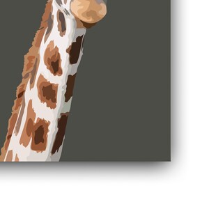 Animal prints, Giraffe gift, Giraffe wall art, GIraffe decor, safari nursery decor, Wild animal art print, zoo animals wall decals for hall image 5