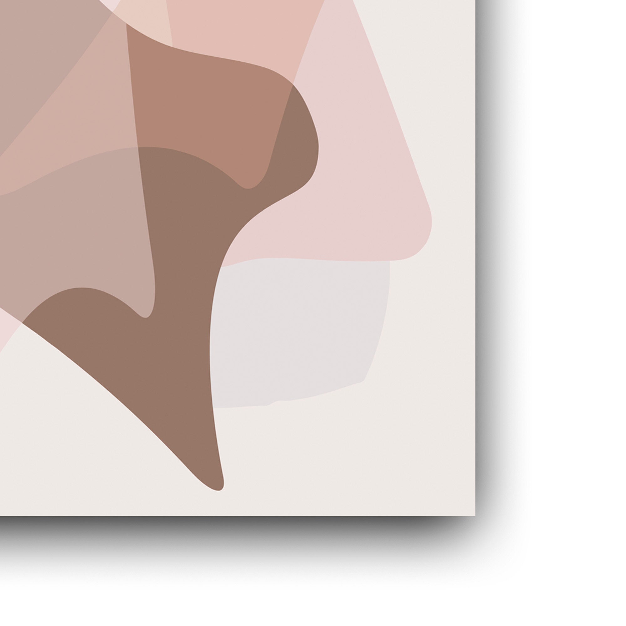 Abstract Art Print Taupe Shapes Wall Art Artwork for Living Etsy