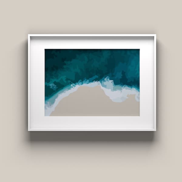 Abstract Beach Art Etsy UK