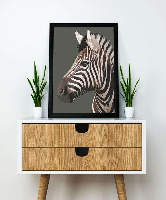 Black and White Zebra Art Print Zebra Bedroom Art Poster | Etsy