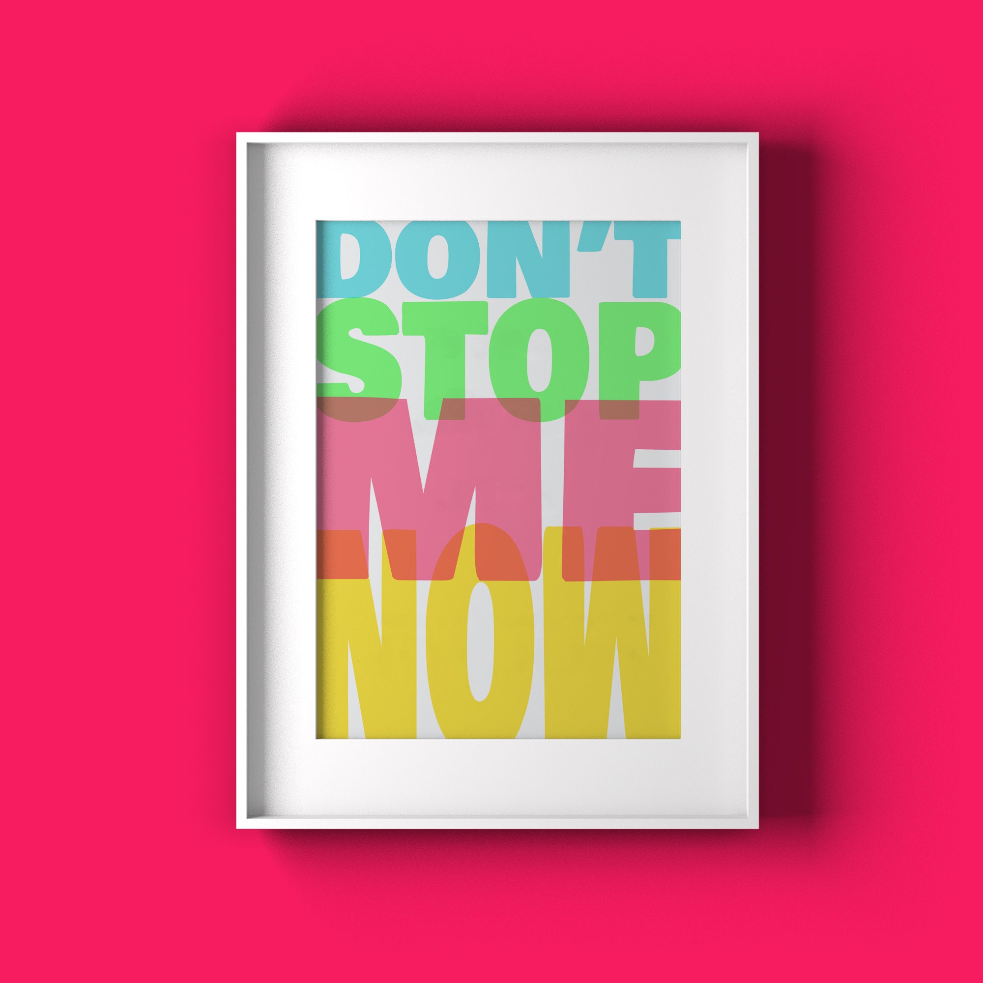 Quadro Don't Stop Me Now - Tamanho A4 - Placa Decorativa - Mdf em