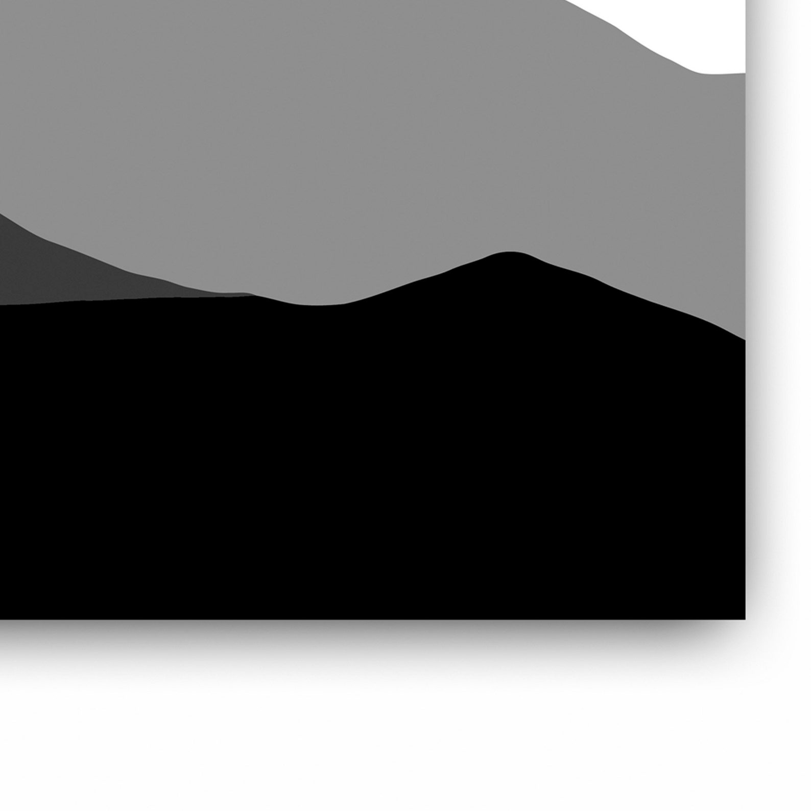 Mountain Art Yellow Modern Art Print Yellow and Gray Wall Etsy